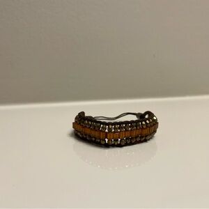 American Eagle Beaded Bracelet with Earthy Tones